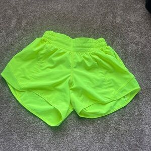 lululemon hotty hot shorts neon